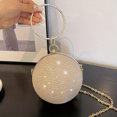 Glitter Handbag with Chain for Party & Wedding