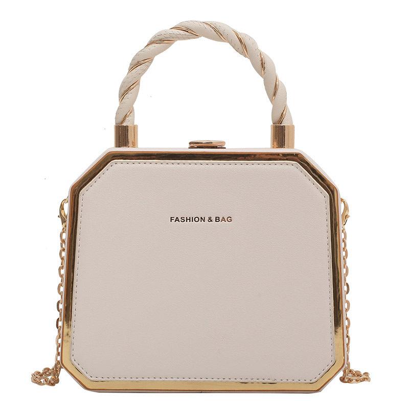 Mini Letter Embossed Box Bag Hand Square Purse Crossbody Bag