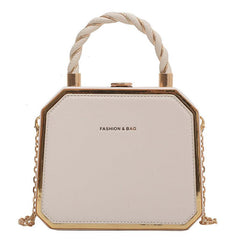 Mini Letter Embossed Box Bag Hand Square Purse Crossbody Bag