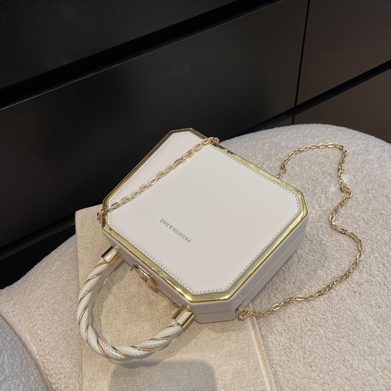 Mini Letter Embossed Box Bag Hand Square Purse Crossbody Bag