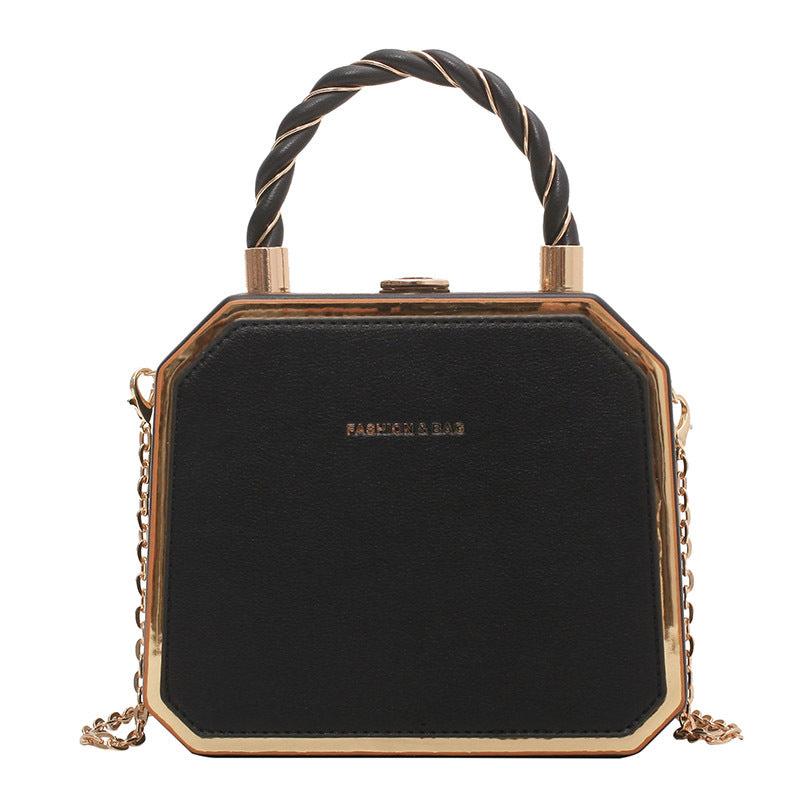 Mini Letter Embossed Box Bag Hand Square Purse Crossbody Bag