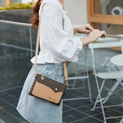 Vintage Pattern Handbag Faux Leather Clutch Multifunctional Cell Phone Bag