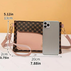 Vintage Pattern Handbag Faux Leather Clutch Multifunctional Cell Phone Bag