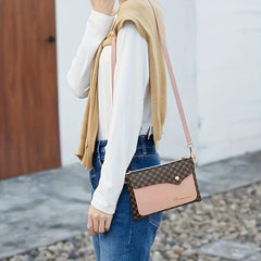 Vintage Pattern Handbag Faux Leather Clutch Multifunctional Cell Phone Bag
