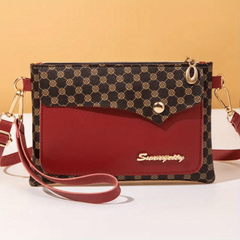 Vintage Pattern Handbag Faux Leather Clutch Multifunctional Cell Phone Bag