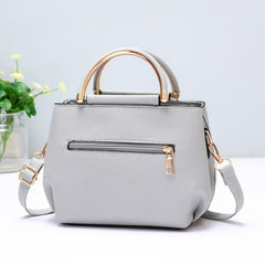 Geo Embroidery Detail Crossbody Bag with Top Handle