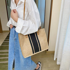 Large Capacity Canvas Tote Bag Lightweight Shoulder Bag