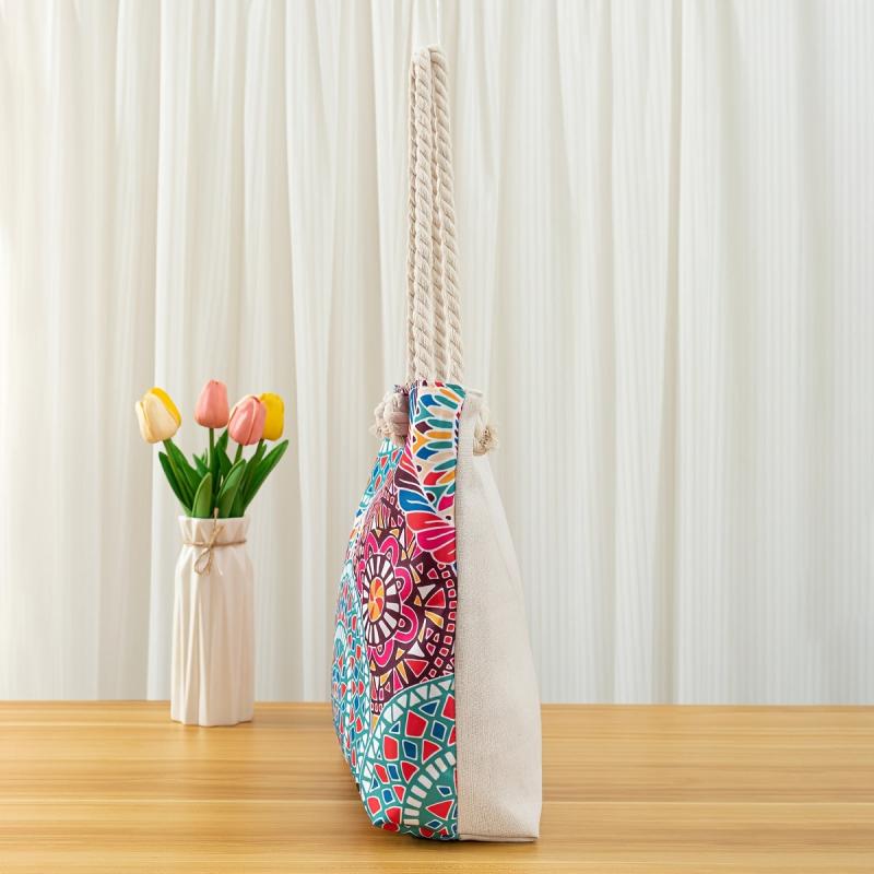 Large Beach Bag For Women Sandproof Waterproof With Pocket Zipper