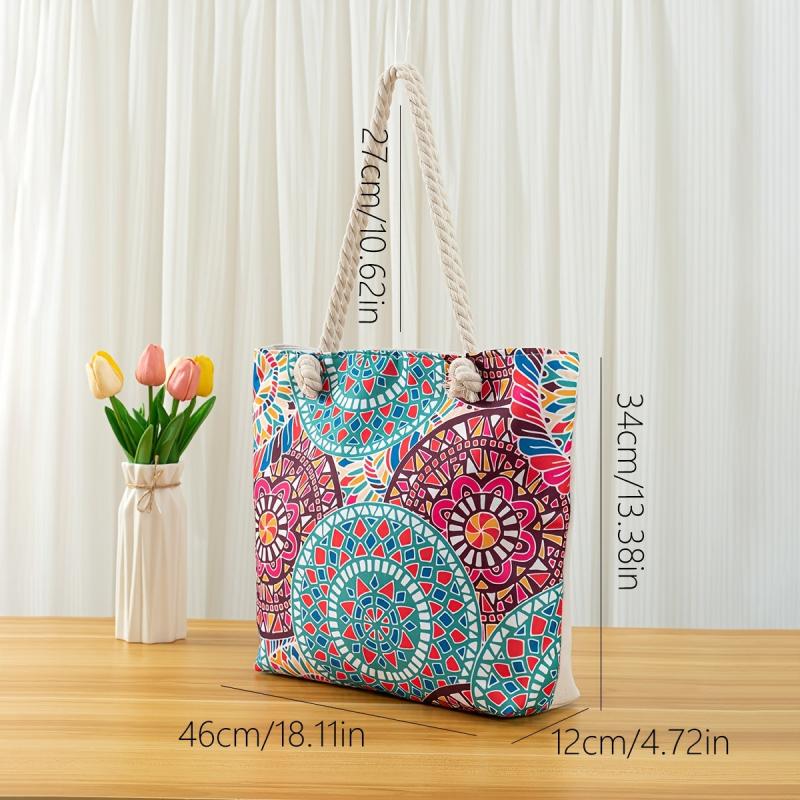 Large Beach Bag For Women Sandproof Waterproof With Pocket Zipper