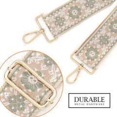 Ethnic Embroidered Hand Wrap Strap Adjustable Wide Strap