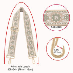 Ethnic Embroidered Hand Wrap Strap Adjustable Wide Strap