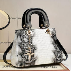 Crocodile Pattern Crossbody Bag Satchel for Women