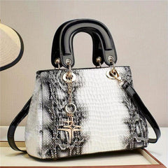 Crocodile Pattern Crossbody Bag Satchel for Women