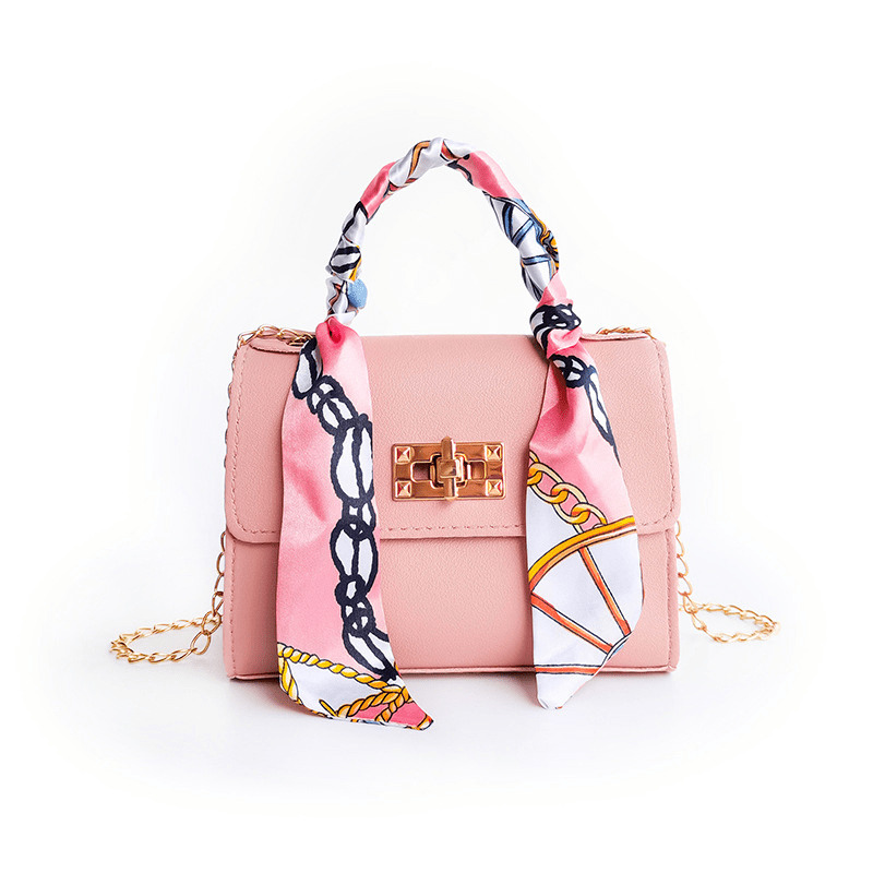 Mini Top Handle Versatile Handbag Scarf Crossbody Bag