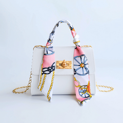 Mini Top Handle Versatile Handbag Scarf Crossbody Bag