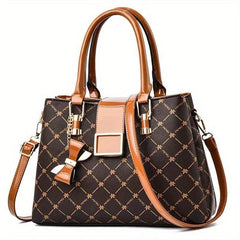 Checkered Pattern Tote Bag Large Capacity Crossbody Handbag