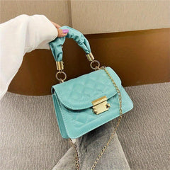 Argyle Quilted Crossbody Bag with Ruched Handle