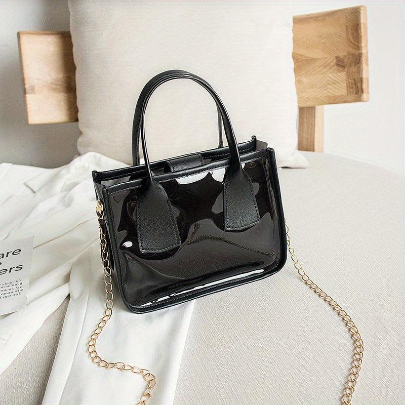 Stylish Square Satchel Bag Zipper Handbag Work Women's Bag