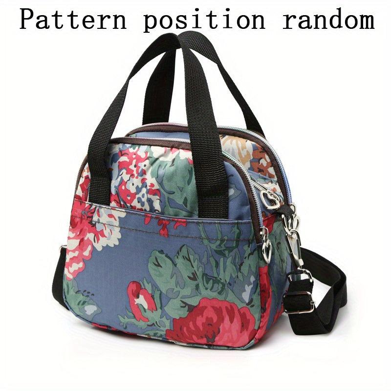 Floral Pattern Small Crossbody Bag Zipper Purse