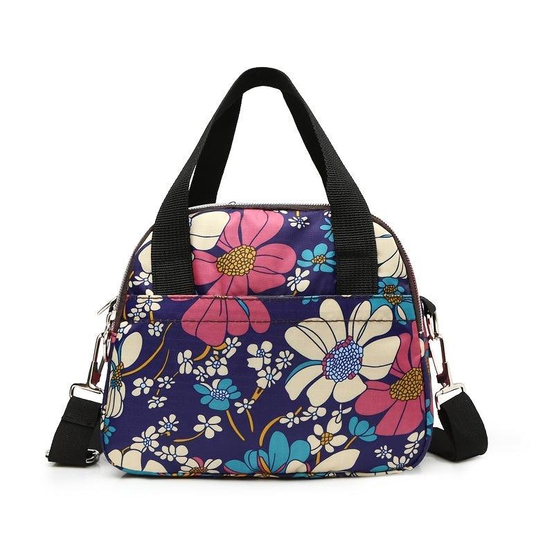 Floral Pattern Small Crossbody Bag Zipper Purse
