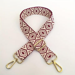 Embroidered Wide Shoulder Strap Ethnic Style Adjustable Portable Strap
