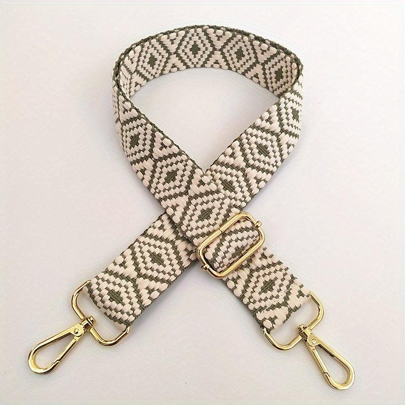 Embroidered Wide Shoulder Strap Ethnic Style Adjustable Portable Strap