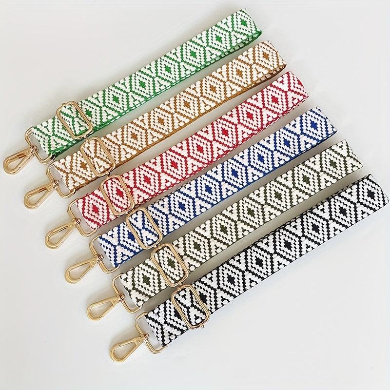 Embroidered Wide Shoulder Strap Ethnic Style Adjustable Portable Strap
