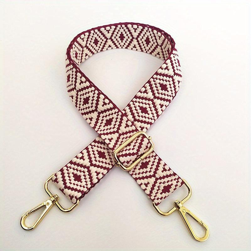 Embroidered Wide Shoulder Strap Ethnic Style Adjustable Portable Strap