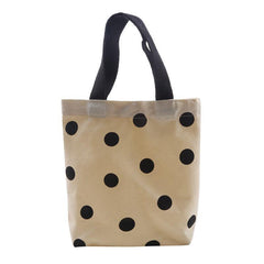 Polka Dots Leopard Pattern Bag Lightweight Shoulder Bag Canvas Shopping Bag