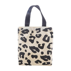 Polka Dots Leopard Pattern Bag Lightweight Shoulder Bag Canvas Shopping Bag