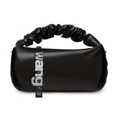 Cloud Pleated Tote Bag PU Leather Handbag Women's Casual Clutch Purse