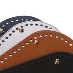 Round Bottom Rivet PU Leather Basket Bases for DIY Handbag