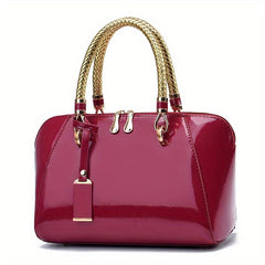Solid Tote Satchel Bag Work Shoulder Bag