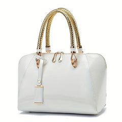 Solid Tote Satchel Bag Work Shoulder Bag