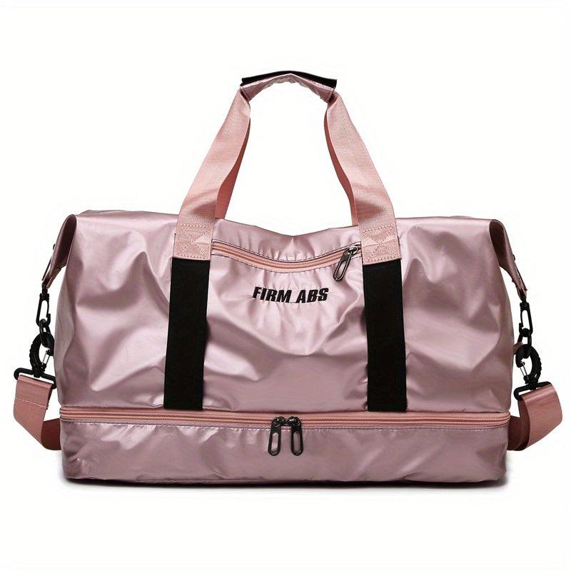 Portable Duffle Bag Multifunctional Dry & Wet Separation Nylon Weekender Bag