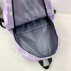 Butterfly Pattern Backpack Large Capacity Preppy School Book Bag