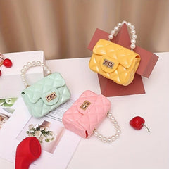 Small Quilted Crossbody Bag Turn Lock Chain Purse