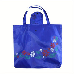 Flower Pattern Shoulder Bag Foldable Lightweight Shopper Bag