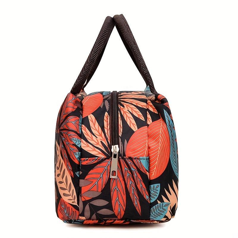 Vintage Pattern Zipper Handbag Lightweight Storage Bag