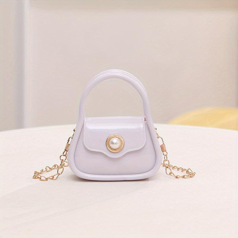 Metal Chain Crossbody Satchel Bag PVC Lipstick Key Bag