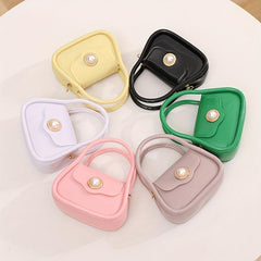 Metal Chain Crossbody Satchel Bag PVC Lipstick Key Bag
