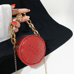 Mini Croc Embossed Handbag - Faux Leather
