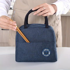 Portable Zipper Satchel Bag Lightweight Lunch Storage Handbag