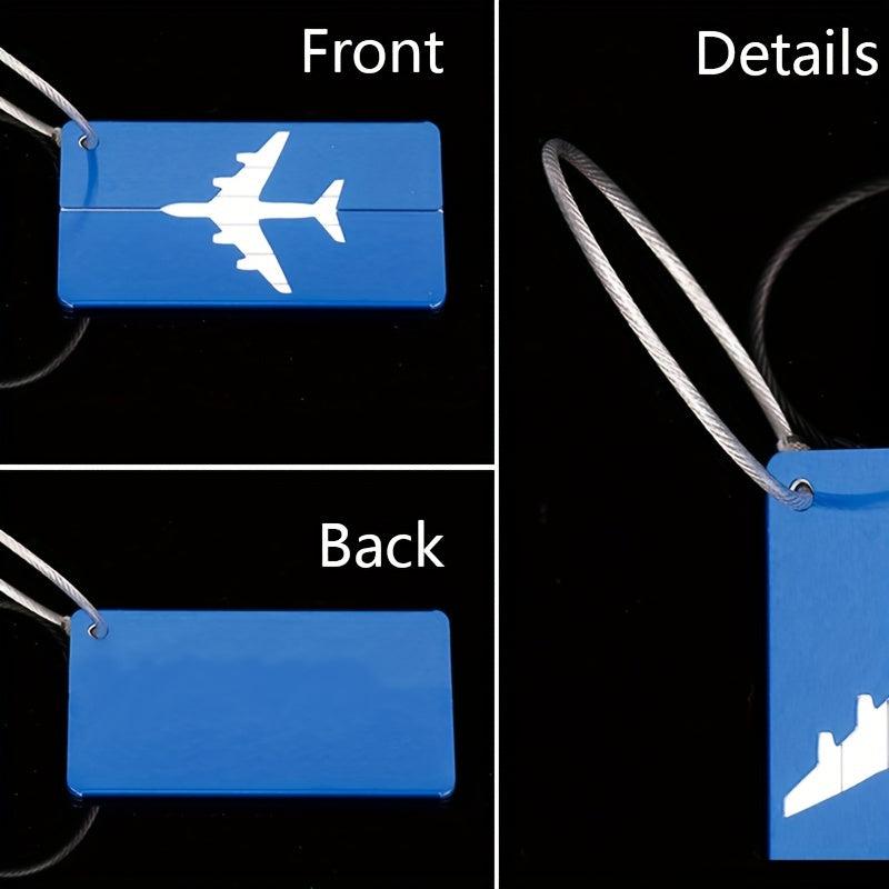 1pc Aluminum Alloy Luggage Tag Aircraft Cargo Hanging Tag Metal Luggage Tag