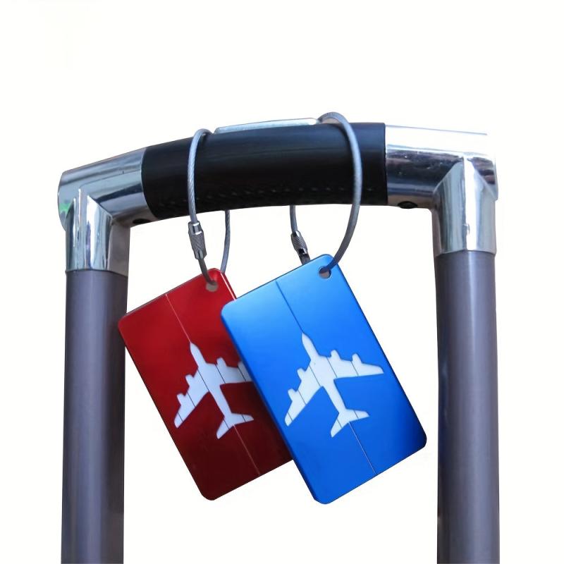 1pc Aluminum Alloy Luggage Tag Aircraft Cargo Hanging Tag Metal Luggage Tag