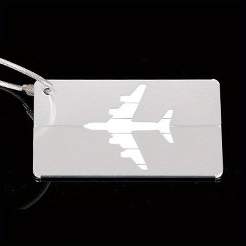 1pc Aluminum Alloy Luggage Tag Aircraft Cargo Hanging Tag Metal Luggage Tag