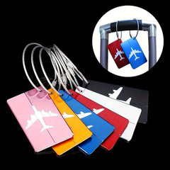 1pc Aluminum Alloy Luggage Tag Aircraft Cargo Hanging Tag Metal Luggage Tag