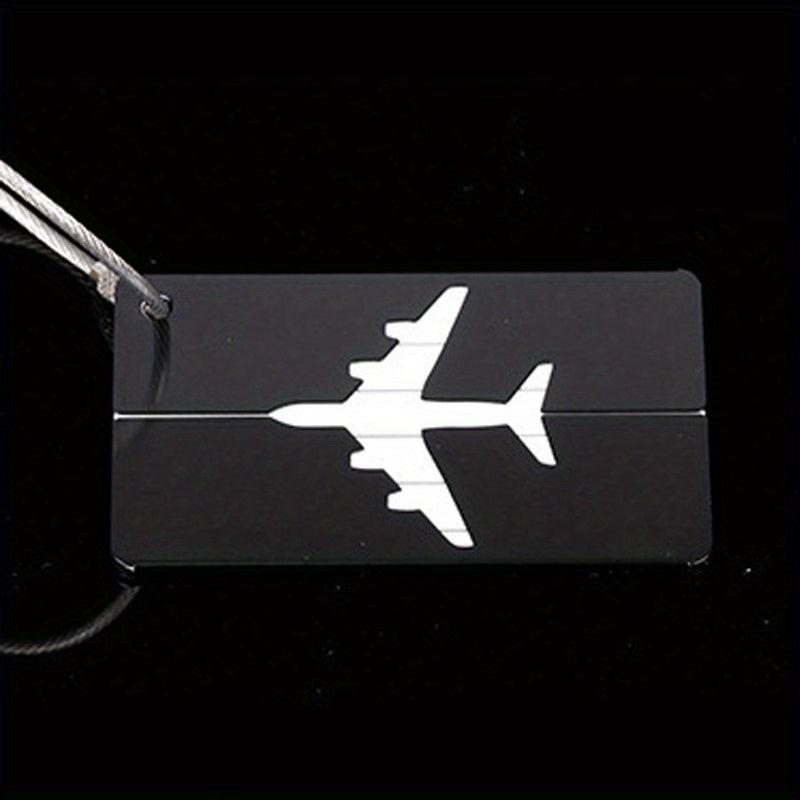 1pc Aluminum Alloy Luggage Tag Aircraft Cargo Hanging Tag Metal Luggage Tag