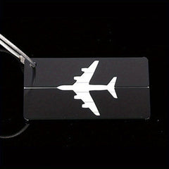 1pc Aluminum Alloy Luggage Tag Aircraft Cargo Hanging Tag Metal Luggage Tag