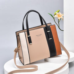 Striped Shoulder Tote Bag for Work